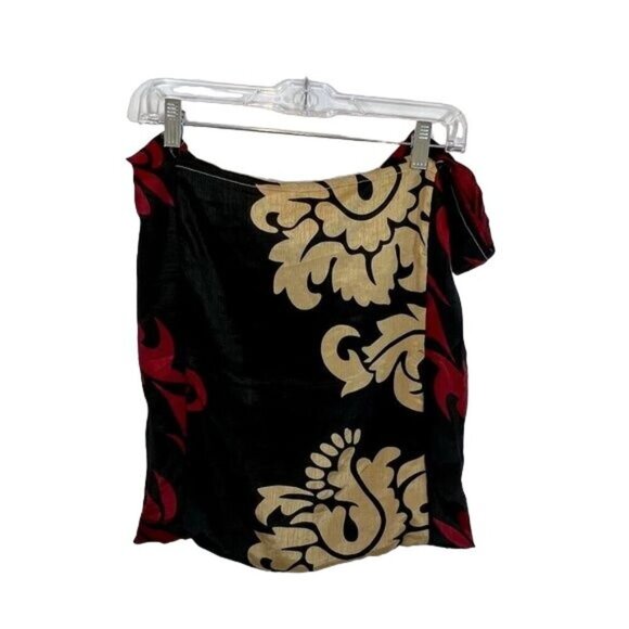 Vintage Beautiful Black Red Silk Shoulder Bag - Picture 4 of 4